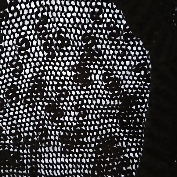 Roxy- Loose Fit, sheer sweater with oversized hood, black, small - Picture 3 of 3